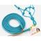Show in main carousel: Star Point Horsemanship Mini-Pony-Livestock 4 Knot Rope Halter & 8-ft Lead Set, Teal, Small slide 1 of 5