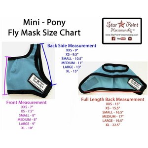 Star Point Horsemanship Mini-Pony No Ear Fly Mask, Teal, Medium/Mini
