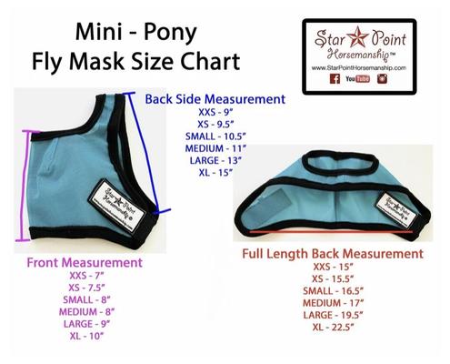 Show full view: Star Point Horsemanship Mini-Pony No Ear Fly Mask, Teal, Medium/Mini slide 2 of 3