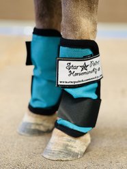 Star Point Horsemanship Miniature Horse Fly Leggings, Teal slide 2 of 3