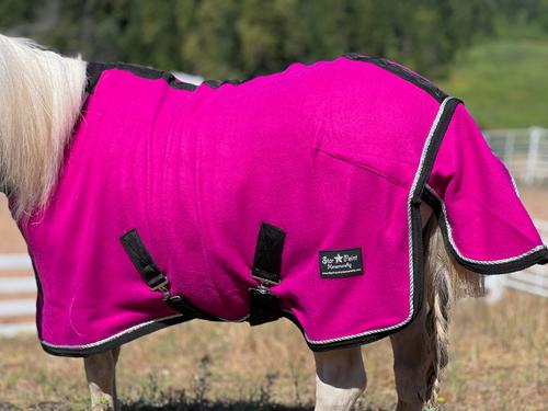 Show full view: Star Point Horsemanship Miniature Horse-Pony Fleece Cooler/Blanket Liner, Raspberry, 38 to 40-in slide 1 of 2