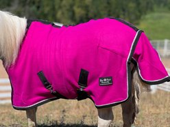Star Point Horsemanship Miniature Horse-Pony Fleece Cooler/Blanket Liner, Raspberry, 40 to 42-in