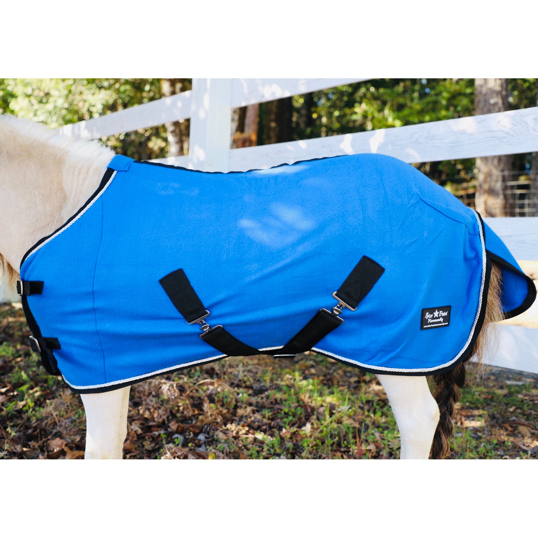 Star Point Horsemanship Miniature Horse-Pony Fleece Cooler/Blanket Liner, Royal Blue, 42 to 44-in