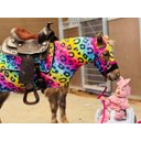 Star Point Horsemanship Miniature Horse-Pony Lycra Printed Body Suits, Rainbow Cheetah, Small: 28 to 32-in