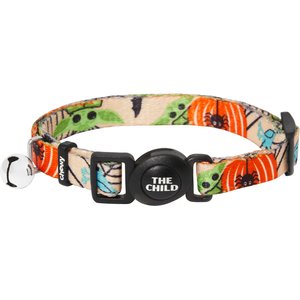 STAR WARS by Chewy The Mandalorian The Child Pumpkin Cat Collar, 8 to 12-in neck, 3/8-in wide
