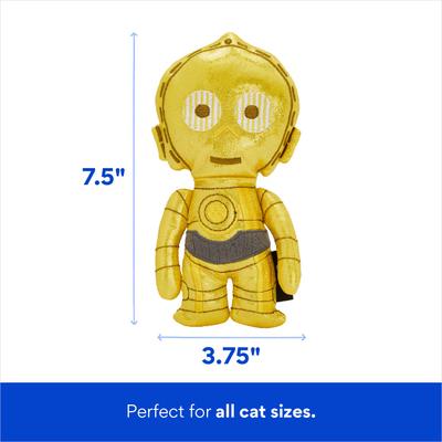 Show full view: STAR WARS C-3PO Plush Kicker Cat Toy with Catnip slide 3 of 6