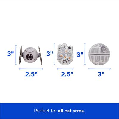 Show full view: STAR WARS Galactic Empire Ships Plush Cat Toy with Catnip, 3 count slide 2 of 5