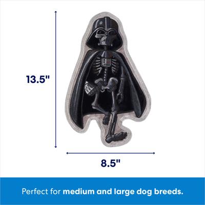 Show full view: STAR WARS Halloween DARTH VADER Stuffing-Free Flat Plush Squeaky Dog Toy, Medium/Large slide 3 of 8