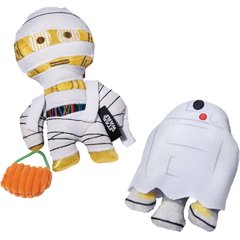 STAR WARS Halloween R2-D2 & C-3PO Trick or Treaters Plush Cat Toy with Catnip, 2 count