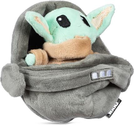 Show full view: GMASON STAR WARS Mandalorian The Child In Cradle, Plush Flattie, & Plush Rope Squeaky Plush Dog Toys, 3 count slide 6 of 8