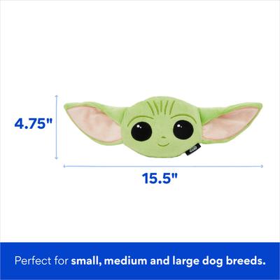 Show full view: STAR WARS THE MANDALORIAN GROGU Round Plush Squeaky Dog Toy slide 2 of 5