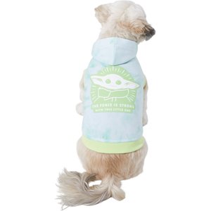 STAR WARS THE MANDALORIAN GROGU "The Force is Strong" Tie Dye Dog & Cat Hoodie, X-Large