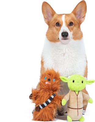 Show full view: Fetch For Pets STAR WARS Yoda & Chewbacca Bobo Squeaky Plush Dog Toys, 9-in, 2 count slide 6 of 7