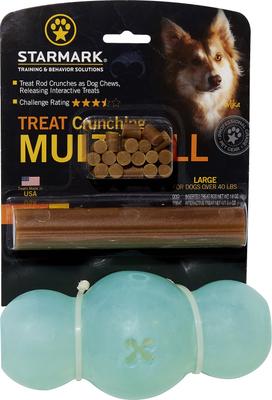 Show full view: Starmark Crunching Multiball Treat Dispensing Tough Dog Toy, Large slide 5 of 12