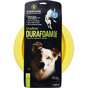 Starmark Easy Glide DuraFoam Flying Disc Dog Toy, Color Varies, 11-in