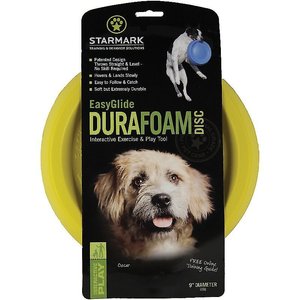 Starmark Easy Glide DuraFoam Flying Disc Dog Toy, Color Varies, 9-in