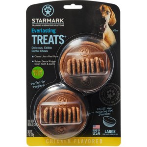 Starmark Everlasting Chicken Flavored Dental Dog Treats, Large, 2 count