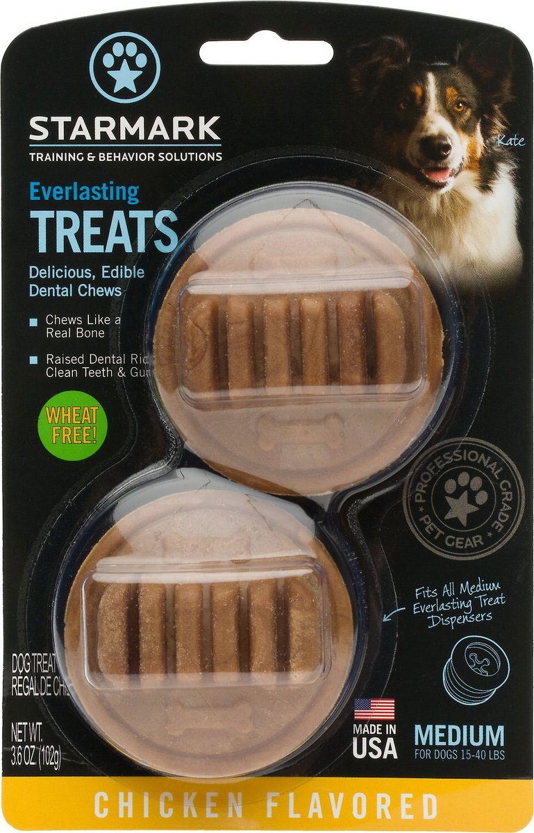 Starmark Everlasting Chicken Flavored Dental Dog Treats, Medium
