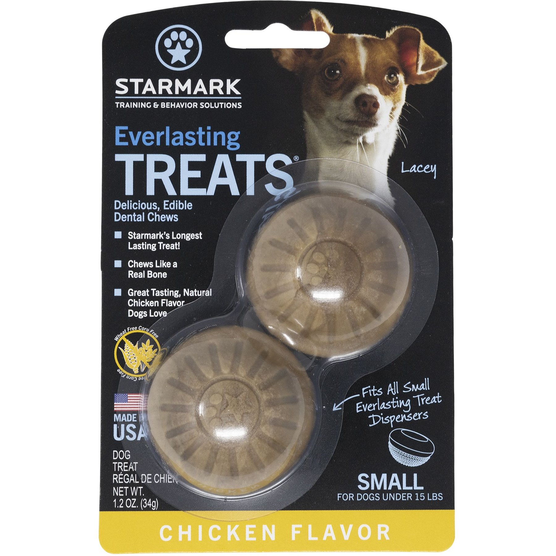 Starmark Everlasting Chicken Flavored Dog Treats, Small, 4 count bundle