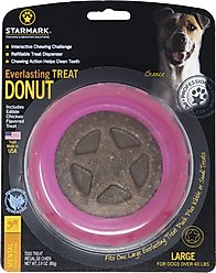 Starmark Everlasting Donut Tough Treat Dispenser Dog Toy, Large