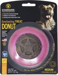 Starmark Everlasting Donut Tough Treat Dispenser Dog Toy, Medium