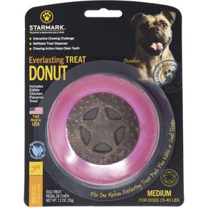 Starmark Everlasting Donut Tough Treat Dispenser Dog Toy, Medium