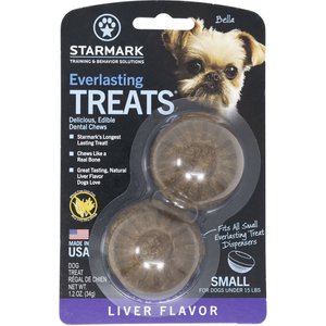Starmark Everlasting Liver Flavored Small Dental Dog Treats, 2 count