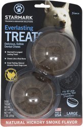 Starmark Everlasting Natural Hickory Smoke Flavored Large Dental Dog Treats, 2 count