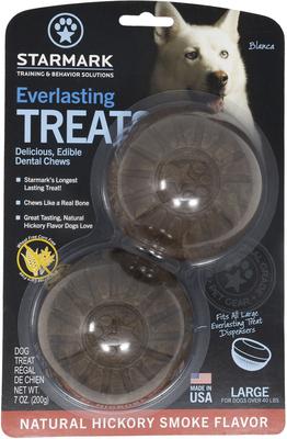 Show full view: Starmark Everlasting Natural Hickory Smoke Flavored Large Dental Dog Treats, 2 count slide 1 of 10