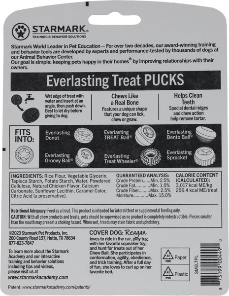 Starmark Everlasting Puck Large Chicken Flavor Adult Dental Dog Chews
