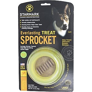 Starmark Everlasting Sprocket Tough Treat Dispenser Dog Toy, Large