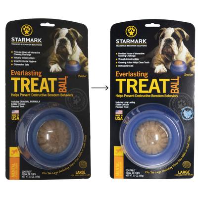 Show full view: Starmark Everlasting Treat Ball Tough Dog Chew Toy, Large slide 2 of 11