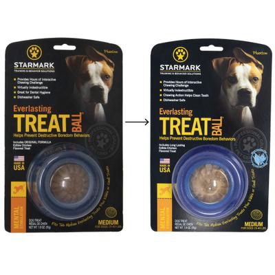 Show full view: Starmark Everlasting Treat Ball Tough Dog Chew Toy, Medium slide 3 of 11