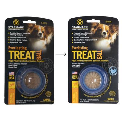 Show full view: Starmark Everlasting Treat Ball Tough Dog Chew Toy, Small slide 2 of 10