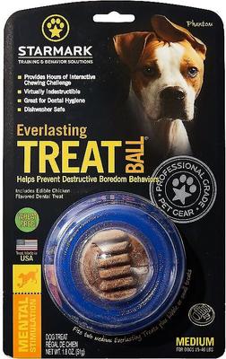 Show full view: Starmark Everlasting Treat Ball with Dental Treat Tough Dog Chew Toy, Medium slide 4 of 9
