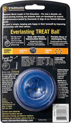 Show full view: Starmark Everlasting Treat Ball with Dental Treat Tough Dog Chew Toy, Small slide 5 of 10
