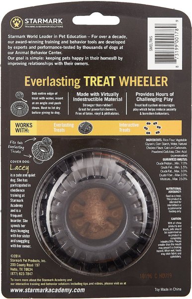 StarMark Everlasting Treat Wheeler – Hundespielzeug Größe L, Nahezu Unzerstörbar, Spülmaschinenfest