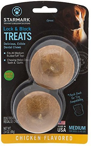 Show full view: Starmark Lock & Block Chicken Dog Treats, Medium slide 3 of 3