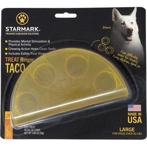 Starmark Ringer Taco Tough Treat Dispenser Dog Toy, Large