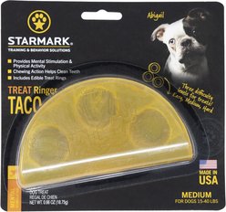 Starmark Ringer Taco Tough Treat Dispenser Dog Toy, Medium