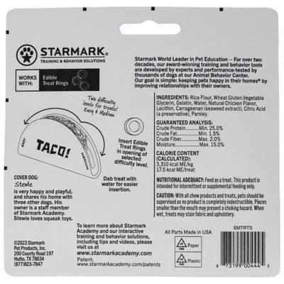 Show full view: Starmark Ringer Taco Tough Treat Dispenser Dog Toy, Small slide 2 of 4