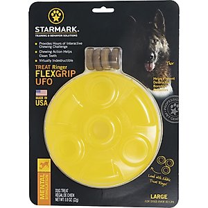 Starmark Ringer UFO Tough Treat Dispenser Dog Toy, Large