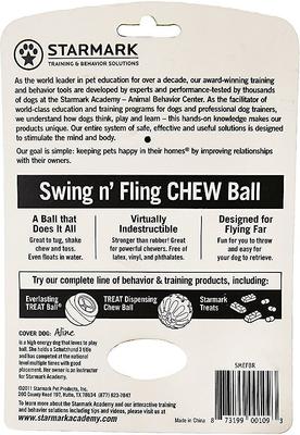 Show full view: Starmark Swing 'n Fling Chew Ball Dog Toy slide 5 of 8