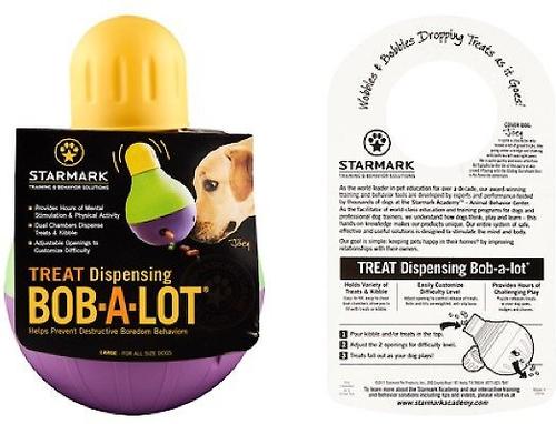 Show full view: Starmark Treat Dispensing Bob-a-Lot Dog Toy, Large slide 6 of 9