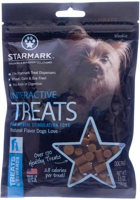 Show full view: Starmark Treat Dispensing Chew Ball Tough Dog Toy, Large + Starmark Interactive Dog Treats, 5.5-oz bag slide 6 of 9