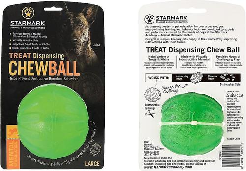Show full view: Starmark Treat Dispensing Chew Ball Tough Dog Toy, Large slide 5 of 8
