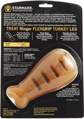 Show full view: Starmark Treat Ringer FlexGrip Turkey Leg Tough Dog Chew Toy, Medium slide 5 of 9