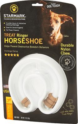 Show full view: Starmark Treat Ringer Tough Dog Chew Toy, Horseshoe slide 5 of 11