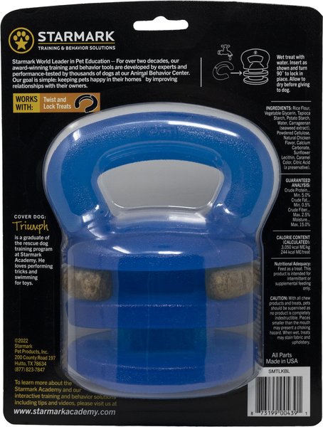 Starmark Twist & Lock KettleBell Tough Treat Dispenser Dog Toy