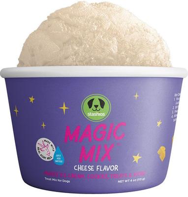 Show full view: Stashios Magic Mix High-Protein Cheese Flavor with Goat Milk Baking Mix Dog Treat, 4-oz jar slide 3 of 9